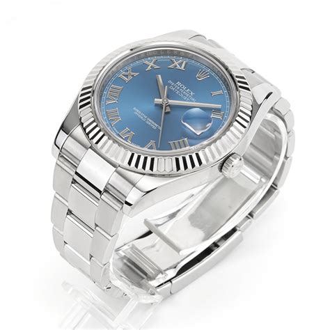 rolex datejust 41 blue two tone|41mm Rolex Datejust for sale.